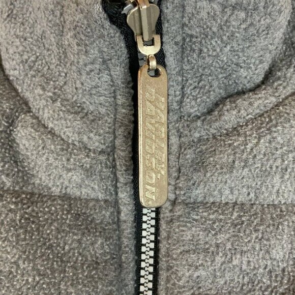 Harley-Davidson Womens Reversible Insulated Vest Size M Gray/Black Embroidered - Picture 8 of 10